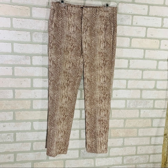 Banana Republic Avery Snakeskin Print Pants Size 2 - Picture 4 of 11